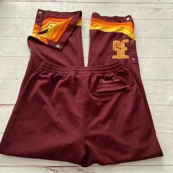 Platinum FUBU Harlem Globetrotters #35 Warmup Basketball Sweatpants Mens… - Picture 6 of 15